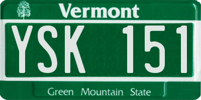 VT license plate YSK151