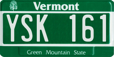 VT license plate YSK161