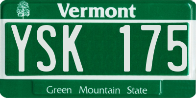 VT license plate YSK175