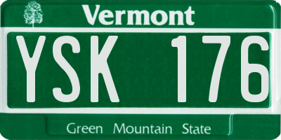 VT license plate YSK176