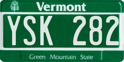 VT license plate YSK282
