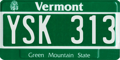 VT license plate YSK313