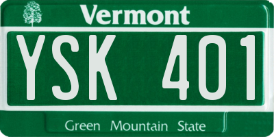 VT license plate YSK401