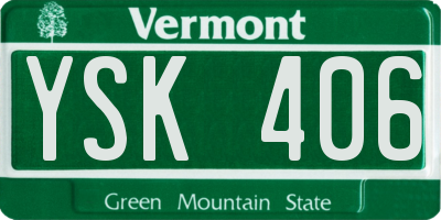 VT license plate YSK406