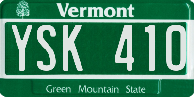 VT license plate YSK410