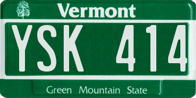 VT license plate YSK414