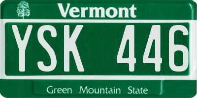 VT license plate YSK446