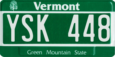 VT license plate YSK448