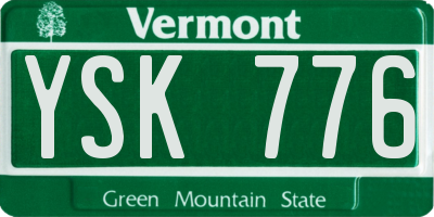 VT license plate YSK776