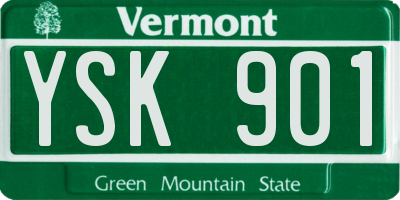 VT license plate YSK901