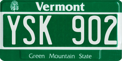 VT license plate YSK902