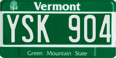 VT license plate YSK904
