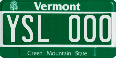 VT license plate YSL000