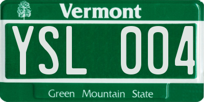 VT license plate YSL004
