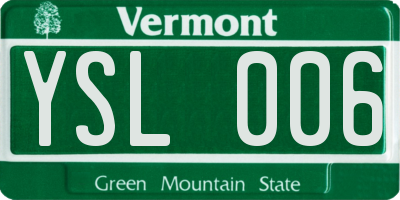 VT license plate YSL006