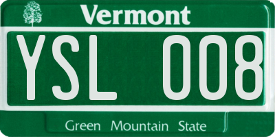 VT license plate YSL008