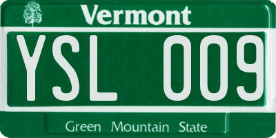 VT license plate YSL009