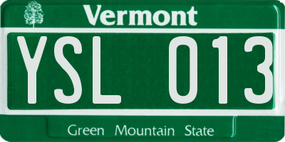 VT license plate YSL013