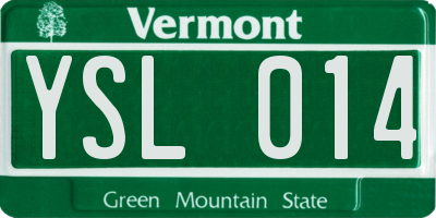 VT license plate YSL014