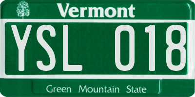 VT license plate YSL018