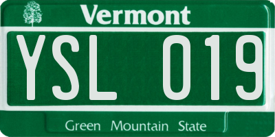 VT license plate YSL019