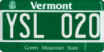 VT license plate YSL020
