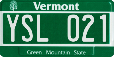 VT license plate YSL021