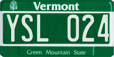 VT license plate YSL024