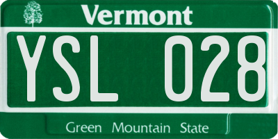VT license plate YSL028