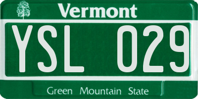VT license plate YSL029