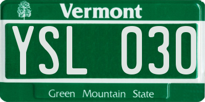 VT license plate YSL030
