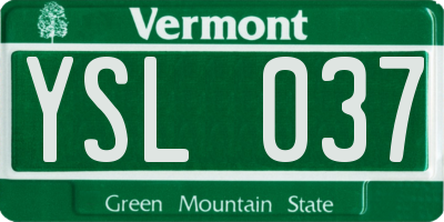 VT license plate YSL037