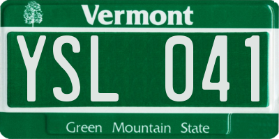 VT license plate YSL041