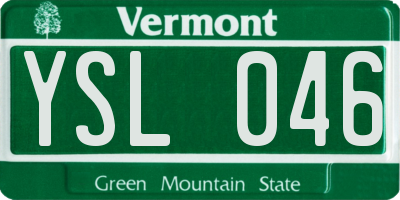 VT license plate YSL046