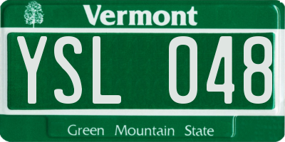 VT license plate YSL048