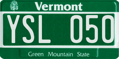 VT license plate YSL050