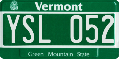 VT license plate YSL052