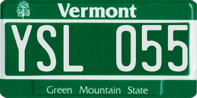 VT license plate YSL055