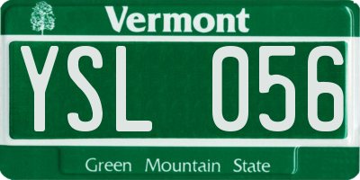 VT license plate YSL056