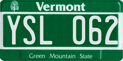 VT license plate YSL062