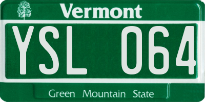 VT license plate YSL064