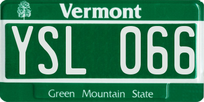 VT license plate YSL066