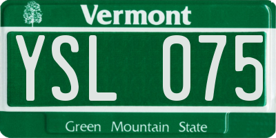 VT license plate YSL075