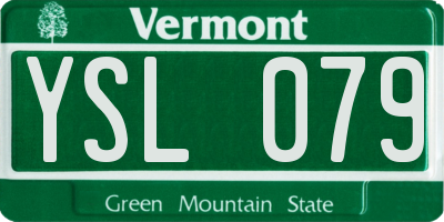 VT license plate YSL079