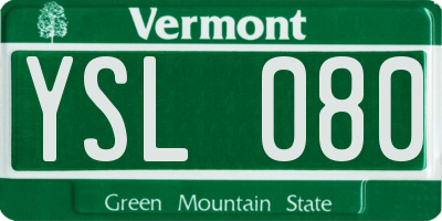 VT license plate YSL080
