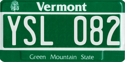 VT license plate YSL082