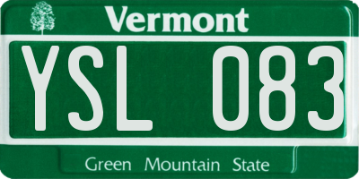 VT license plate YSL083