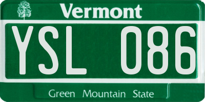 VT license plate YSL086