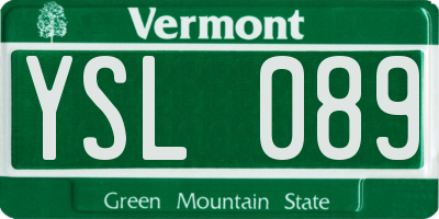 VT license plate YSL089