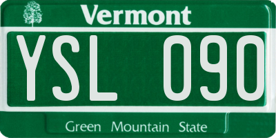 VT license plate YSL090
